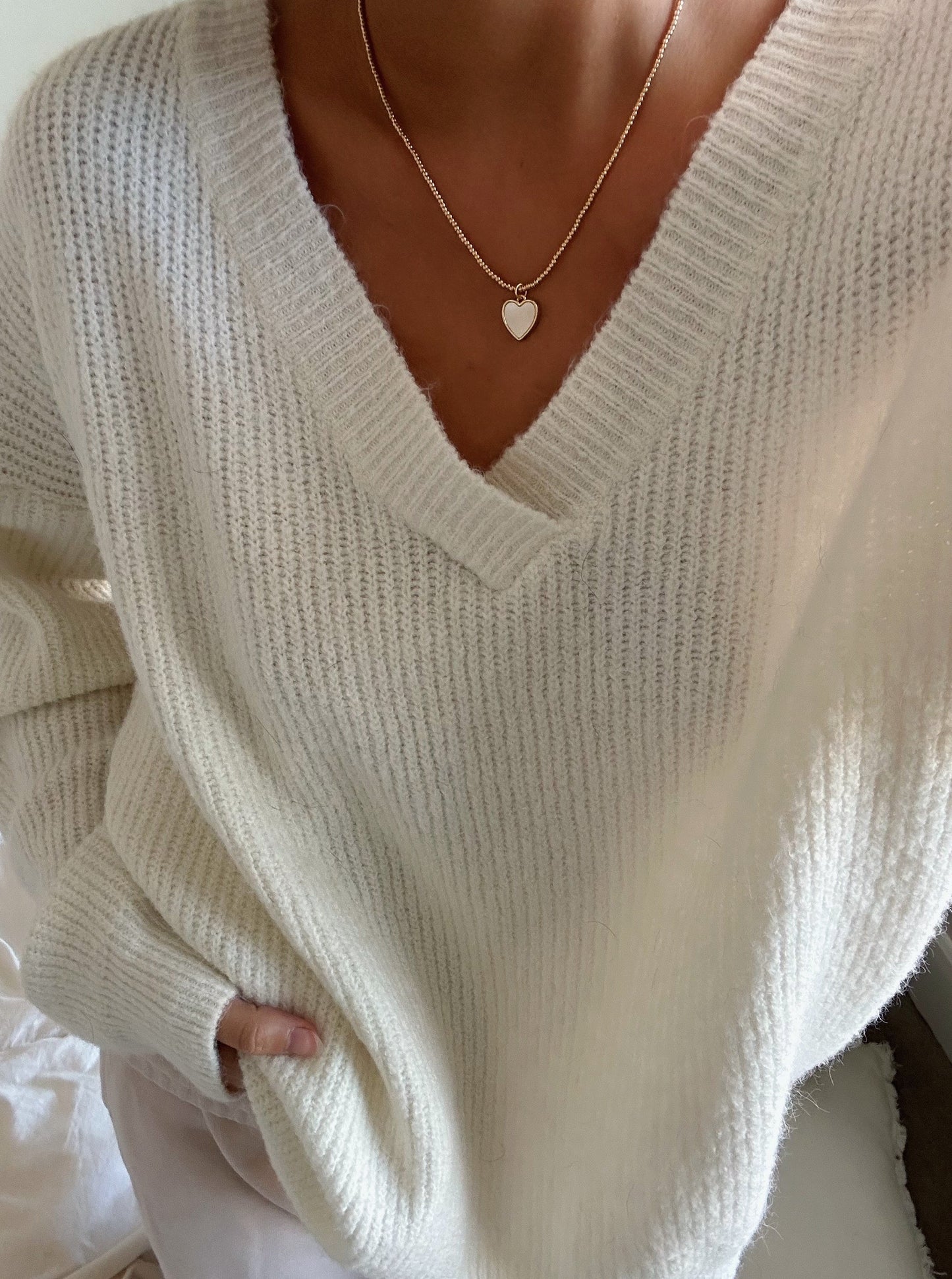 PEARL HEART NECKLACE