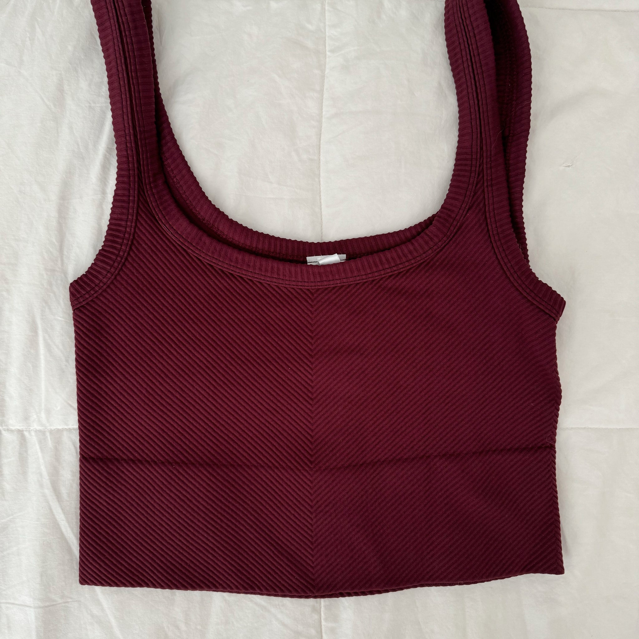 CHEVRON CROPPED BOXY TANK