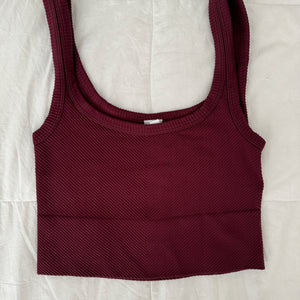 CHEVRON CROPPED BOXY TANK