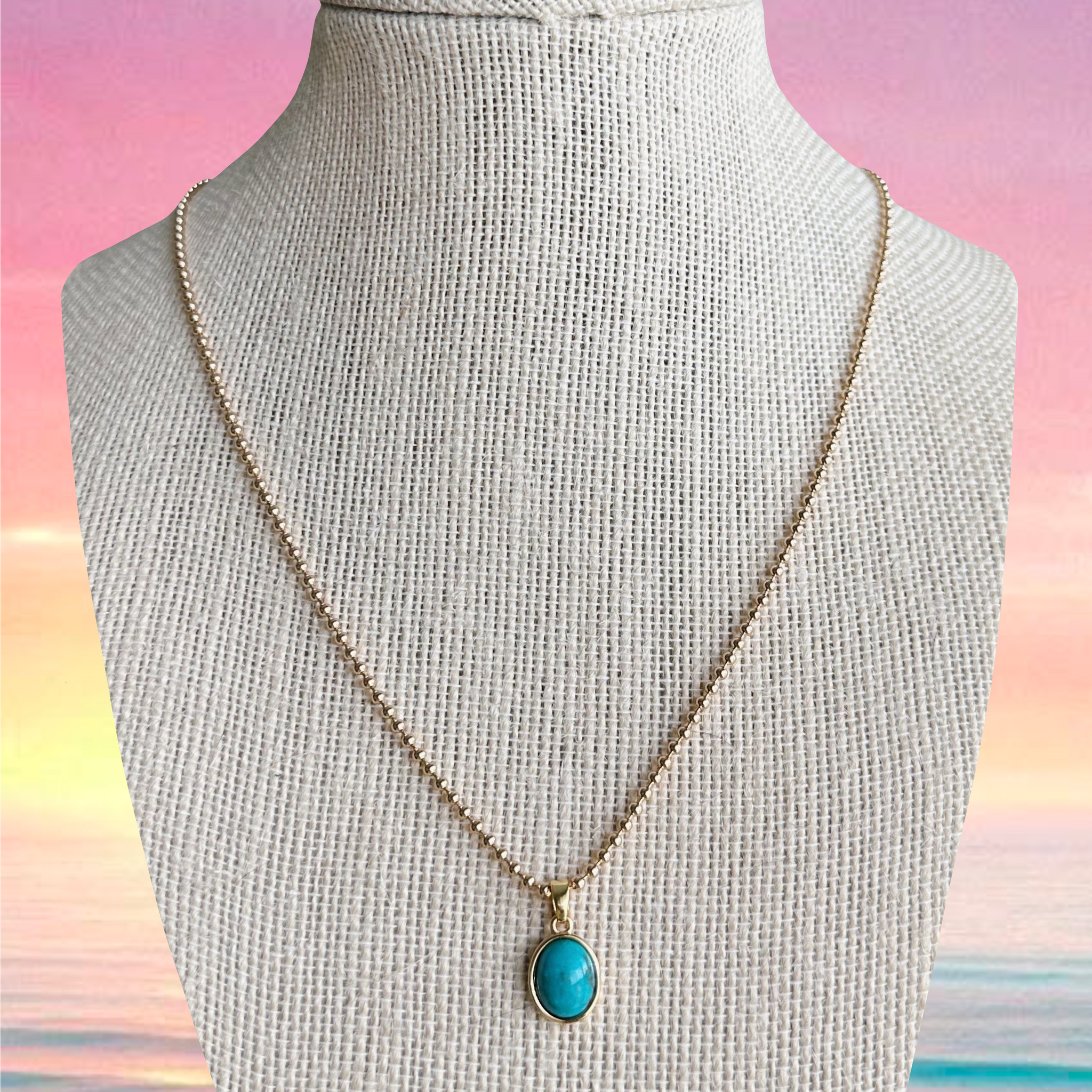 TEAL STONE NECKLACE