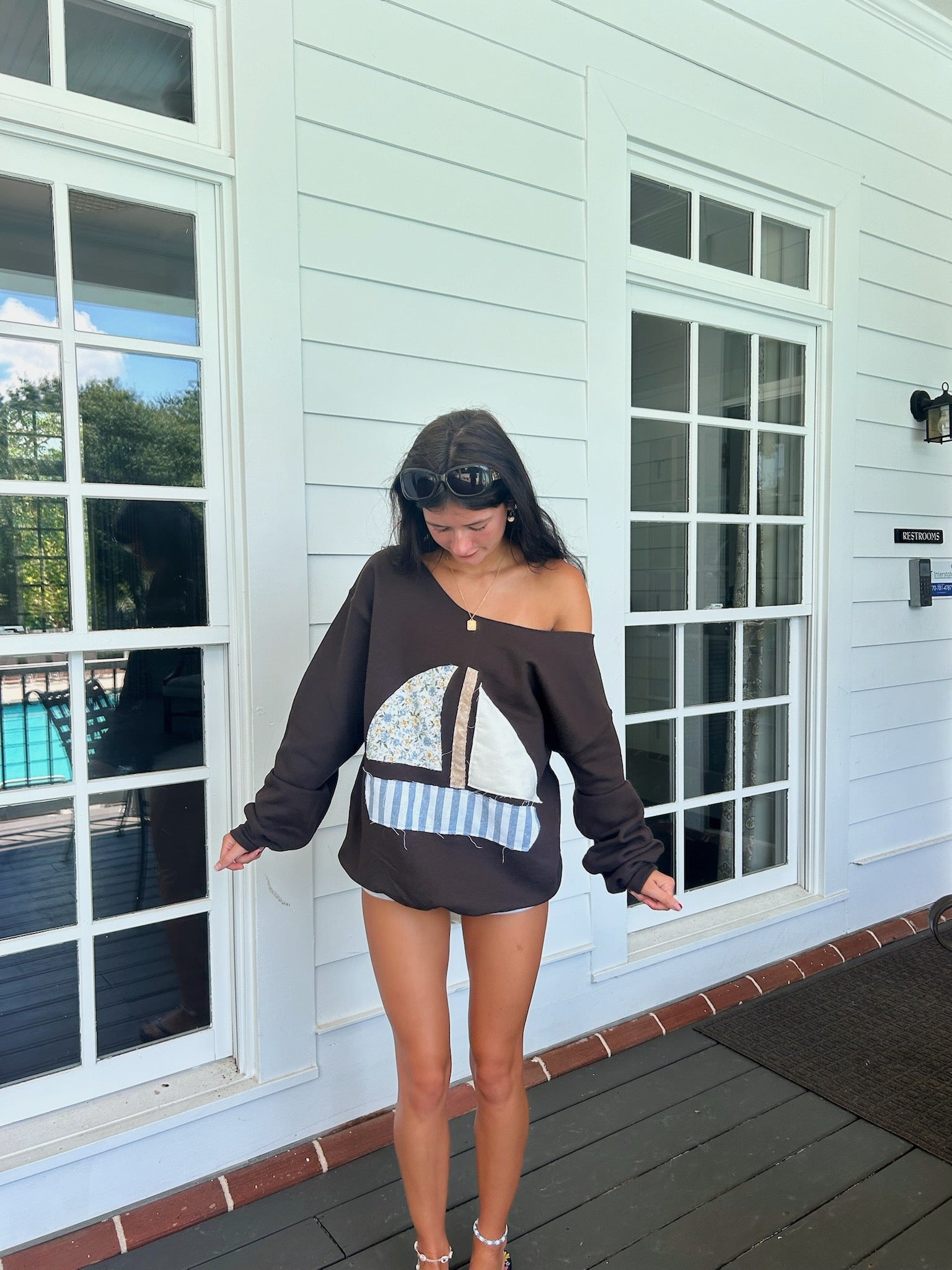 PREORDER PATCHWORK SAILBOAT SWEATSHIRT