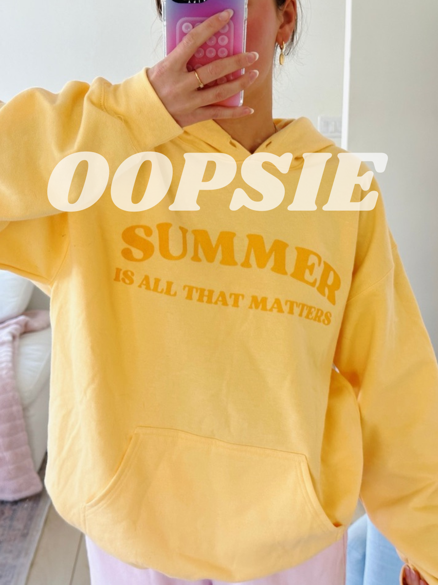 OOPSIE- YELLOW SUMMER HOODIE