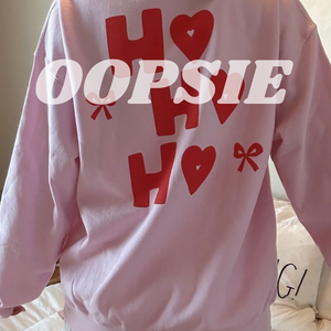 OOPSIE- PINK HO HO HO BOW CREW