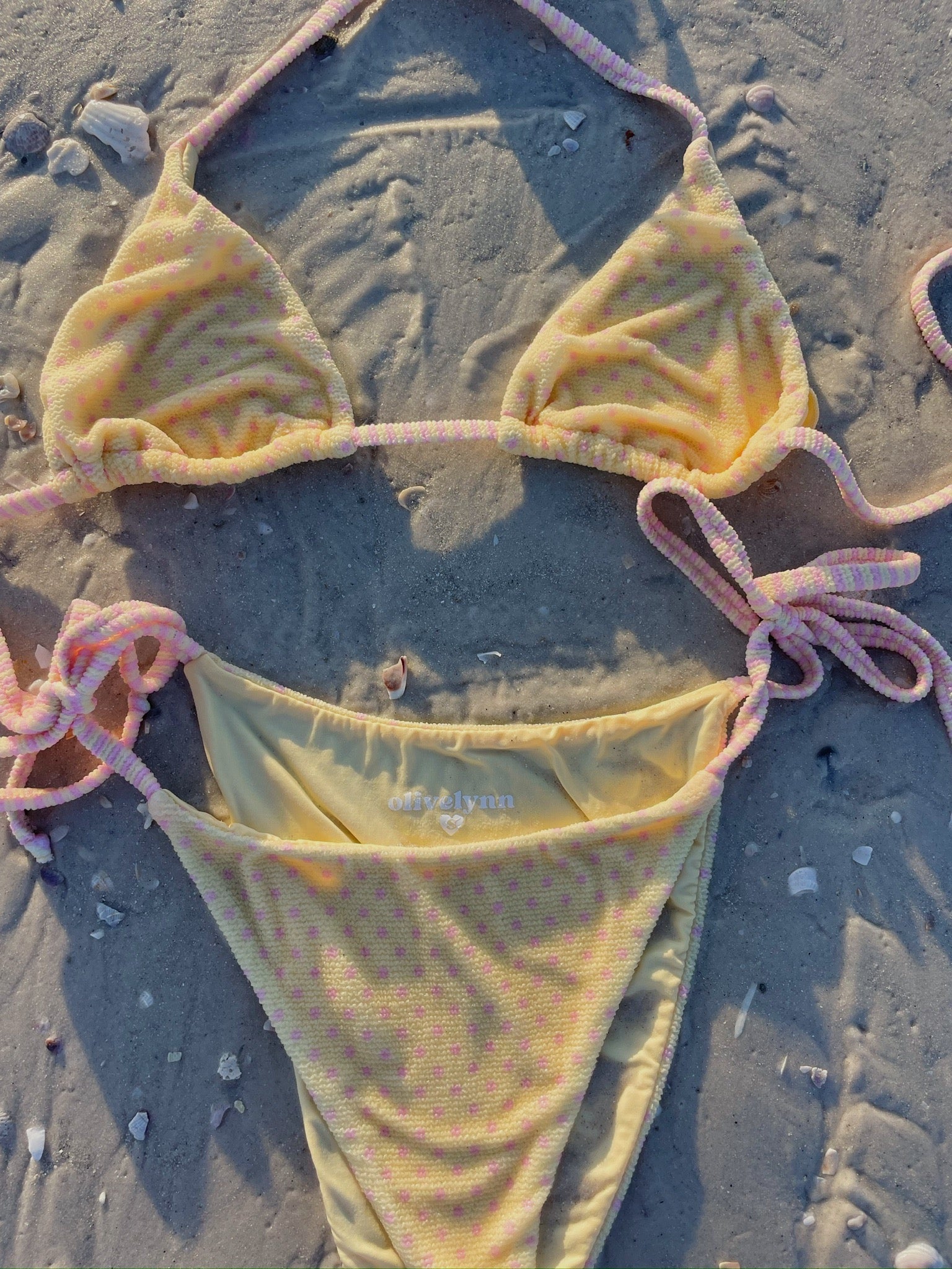 ITSY BITSY YELLOW POLKA DOT BIKINI BOTTOM
