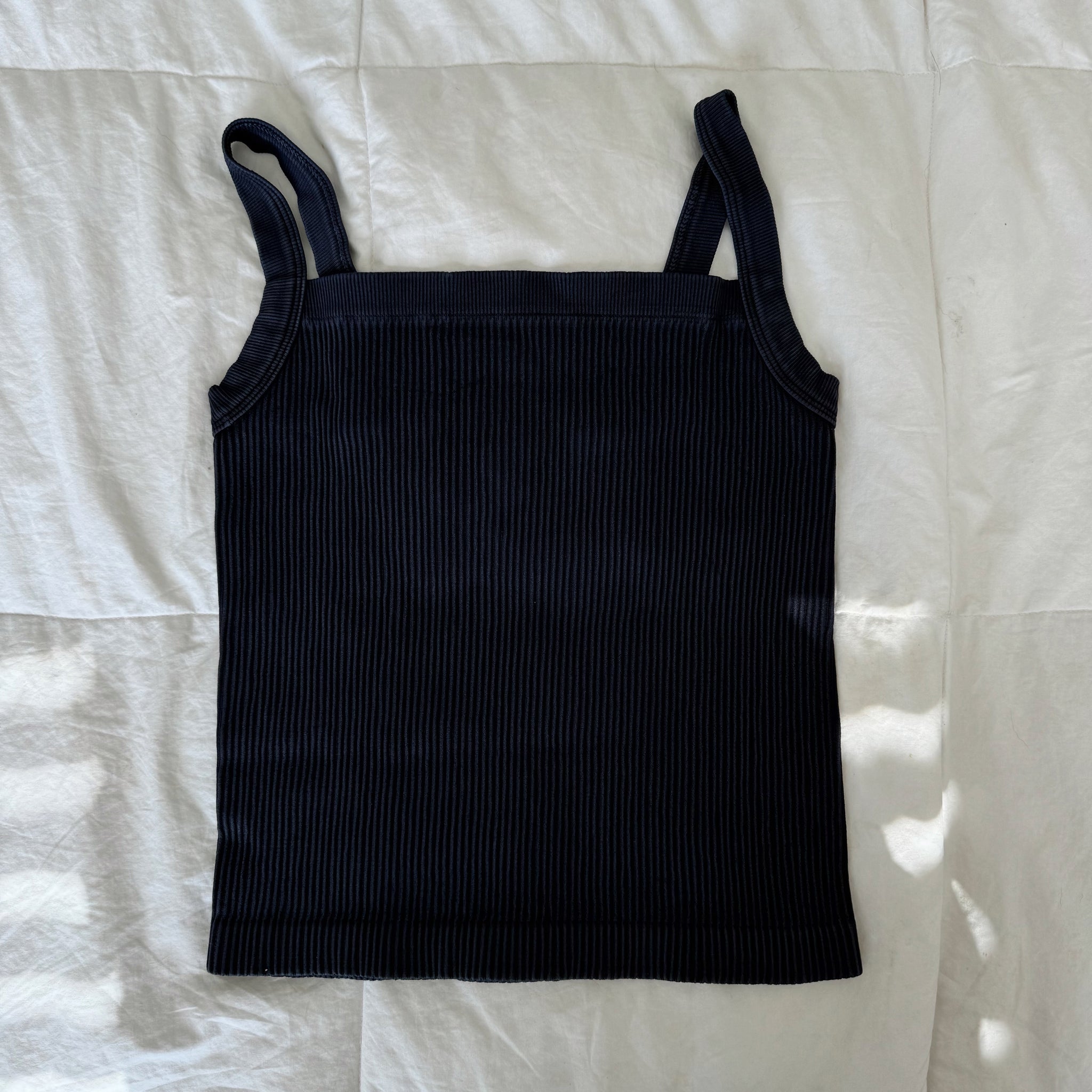 SQUARE NECK RIBBED TANK