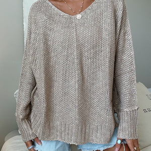 REVERSE SEAM LOOSE FIT SWEATER