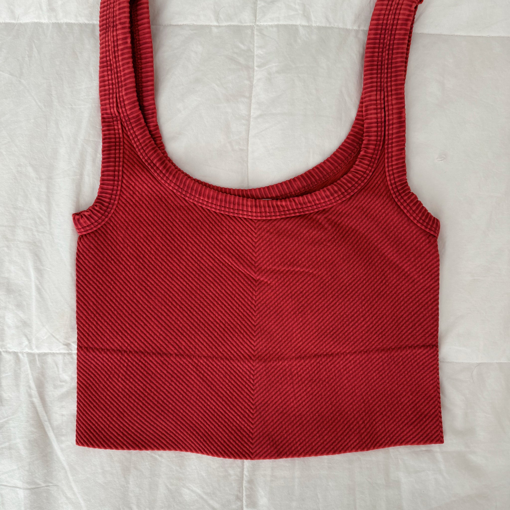 CHEVRON CROPPED BOXY TANK