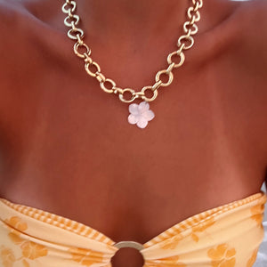 PLUMERIA CHUNKY NECKLACE