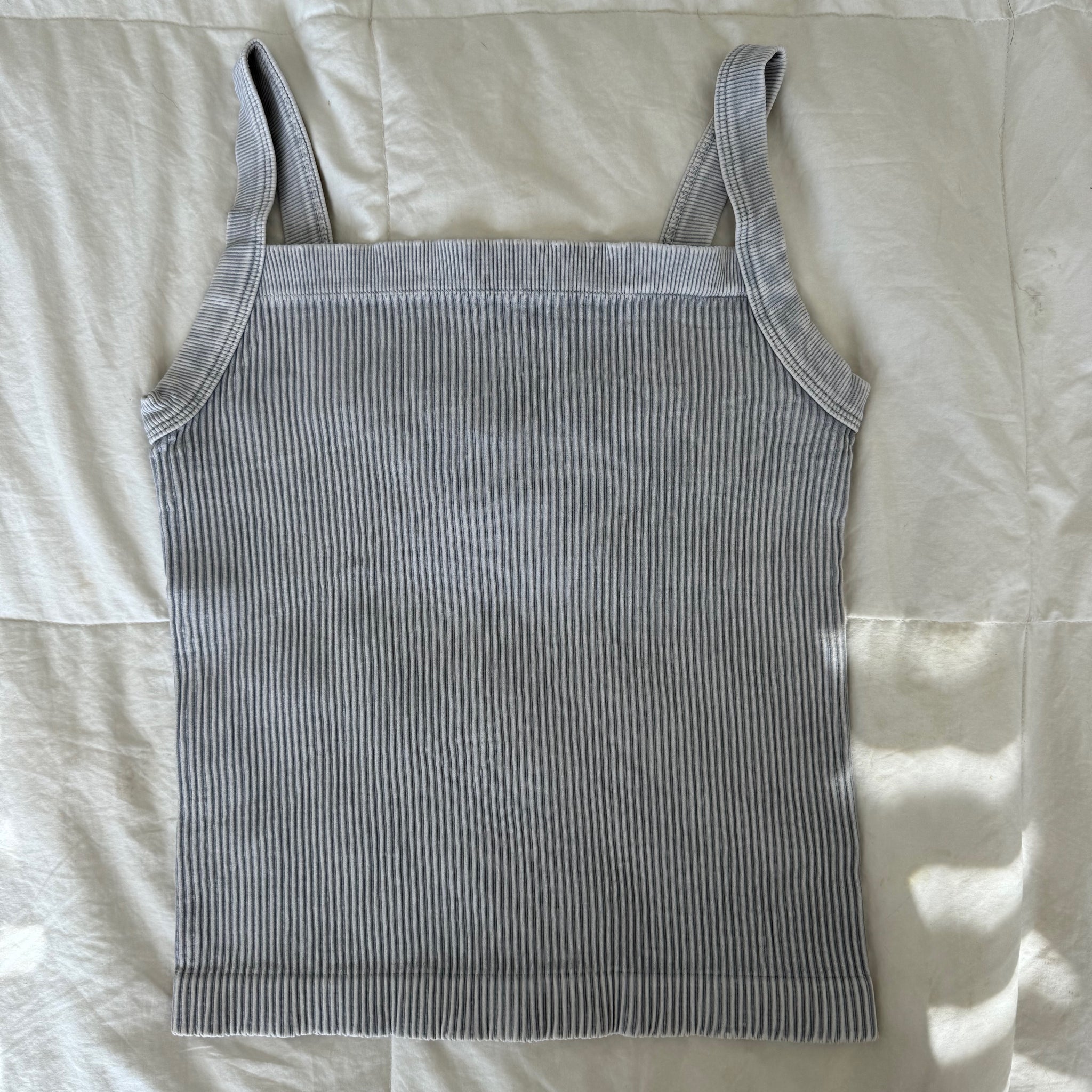 SQUARE NECK RIBBED TANK