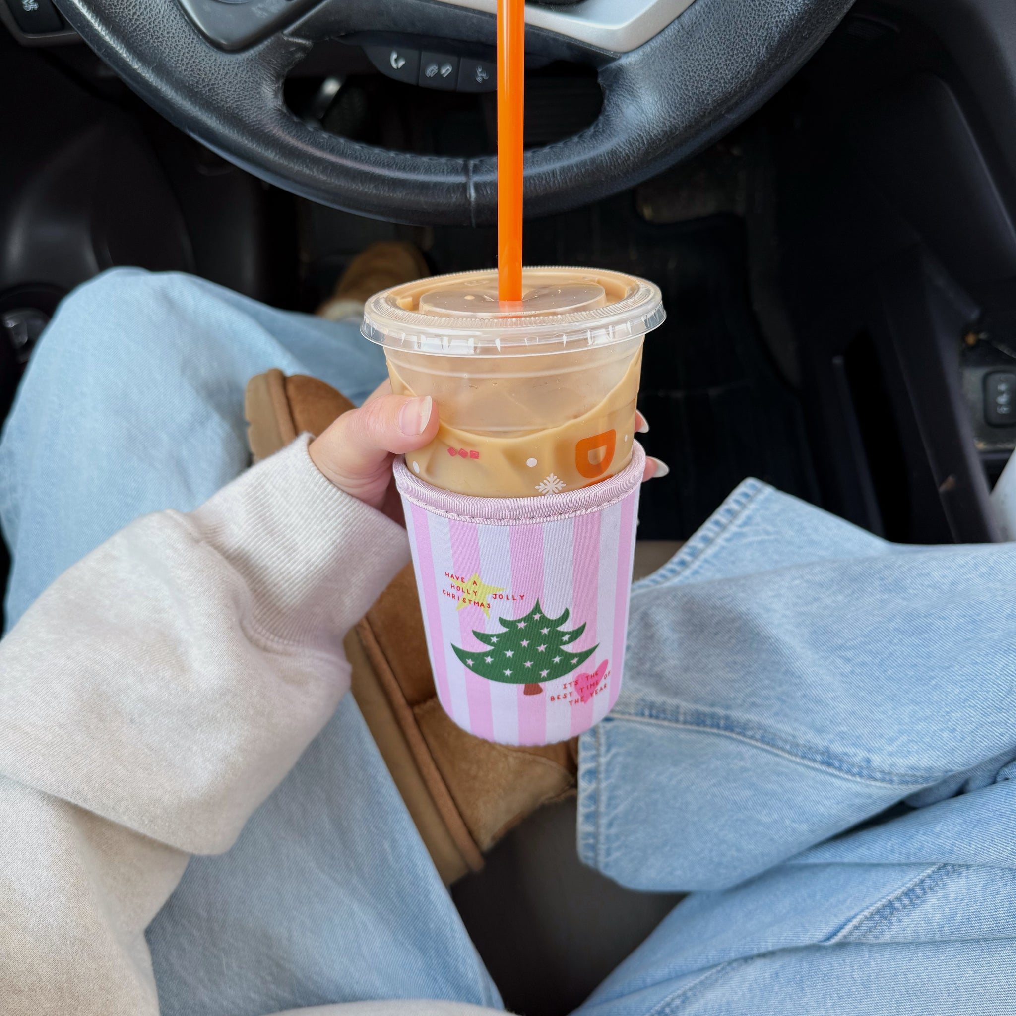 HOLLY JOLLY ICED COFFEE COOZIE