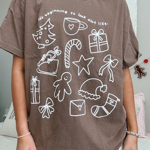 BROWN CHRISTMAS TEE