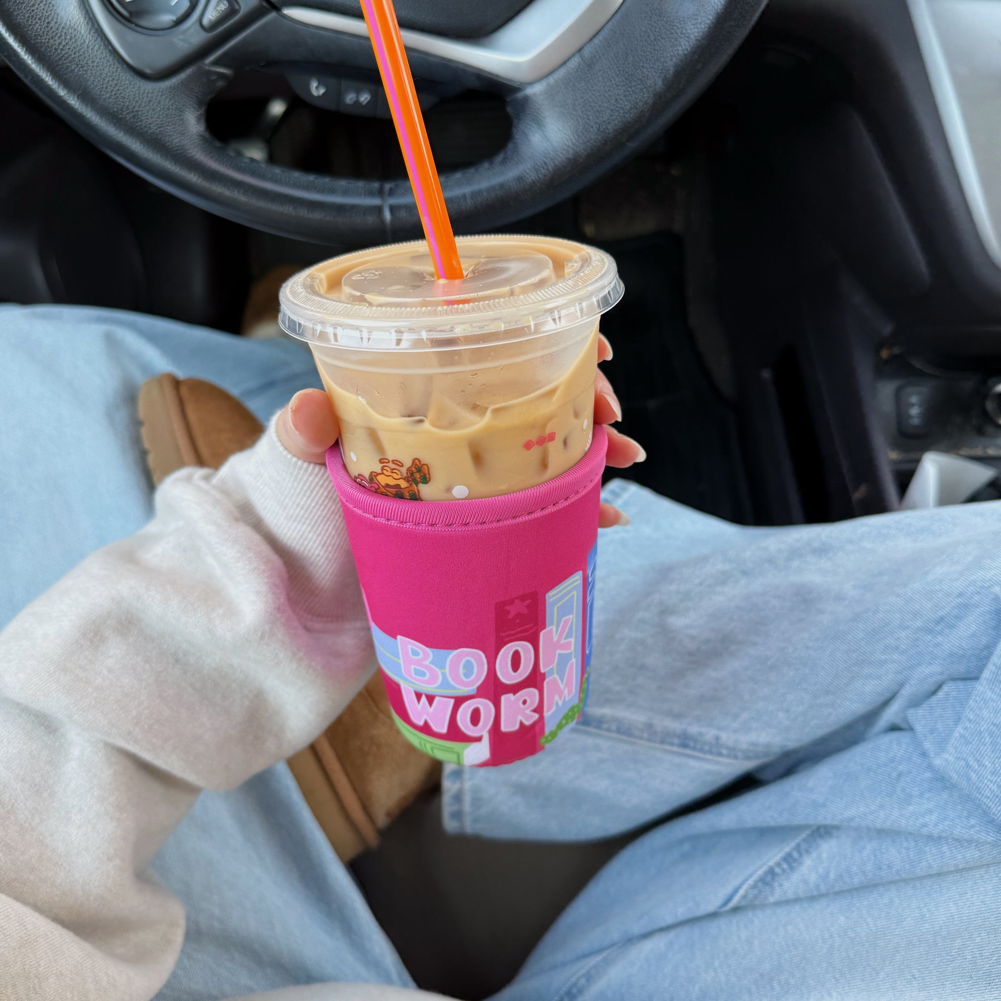 BOOK WORM ICED COFFEE COOZIE