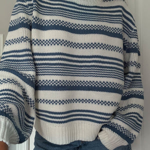 BLUE STRIPED SWEATER