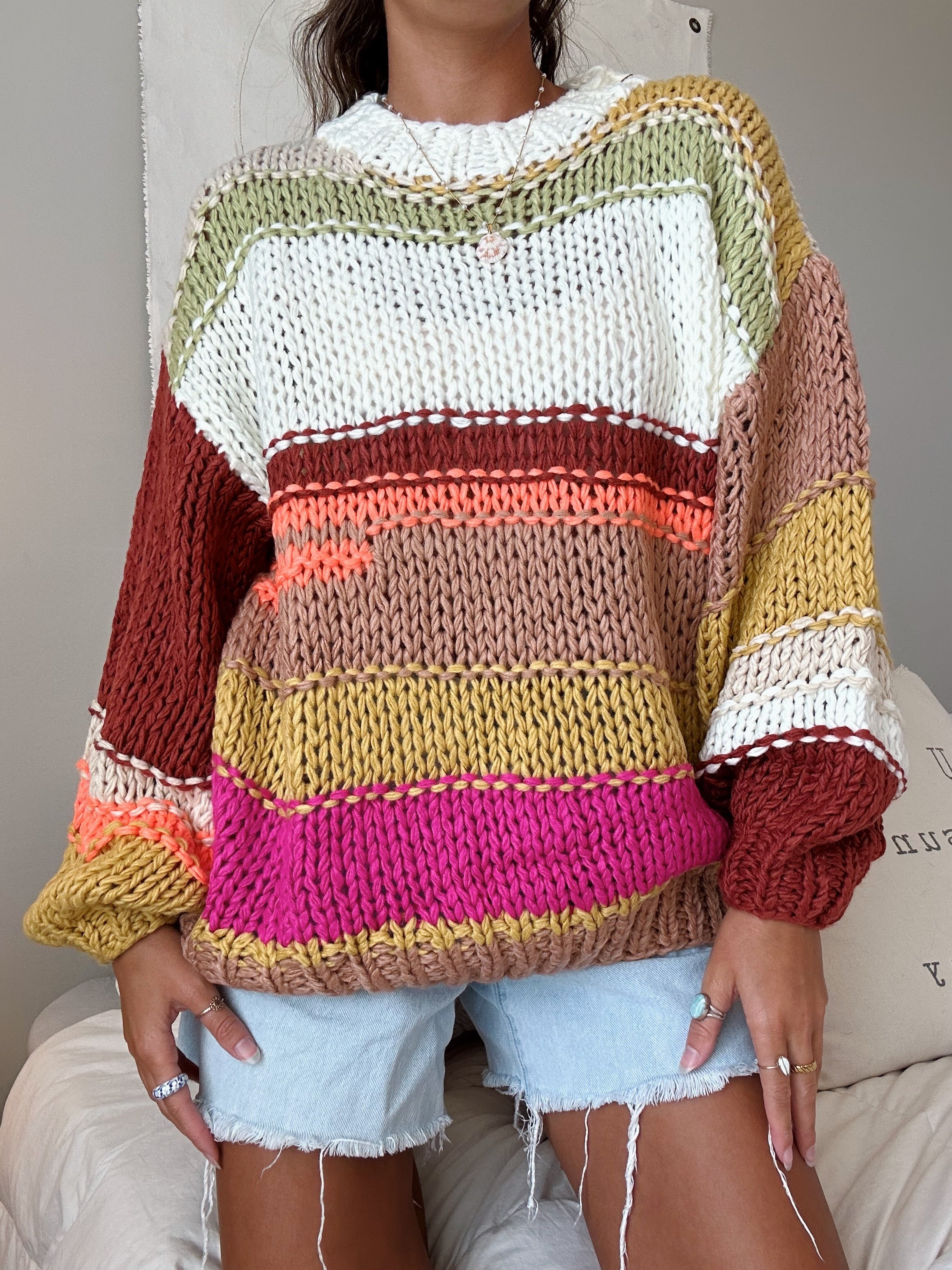 TODAYFUL - mix color short knit（Louren） ZARA KNIT CROCHET MULTI COLOR BLOGGERS RUNWAY FAVORITE