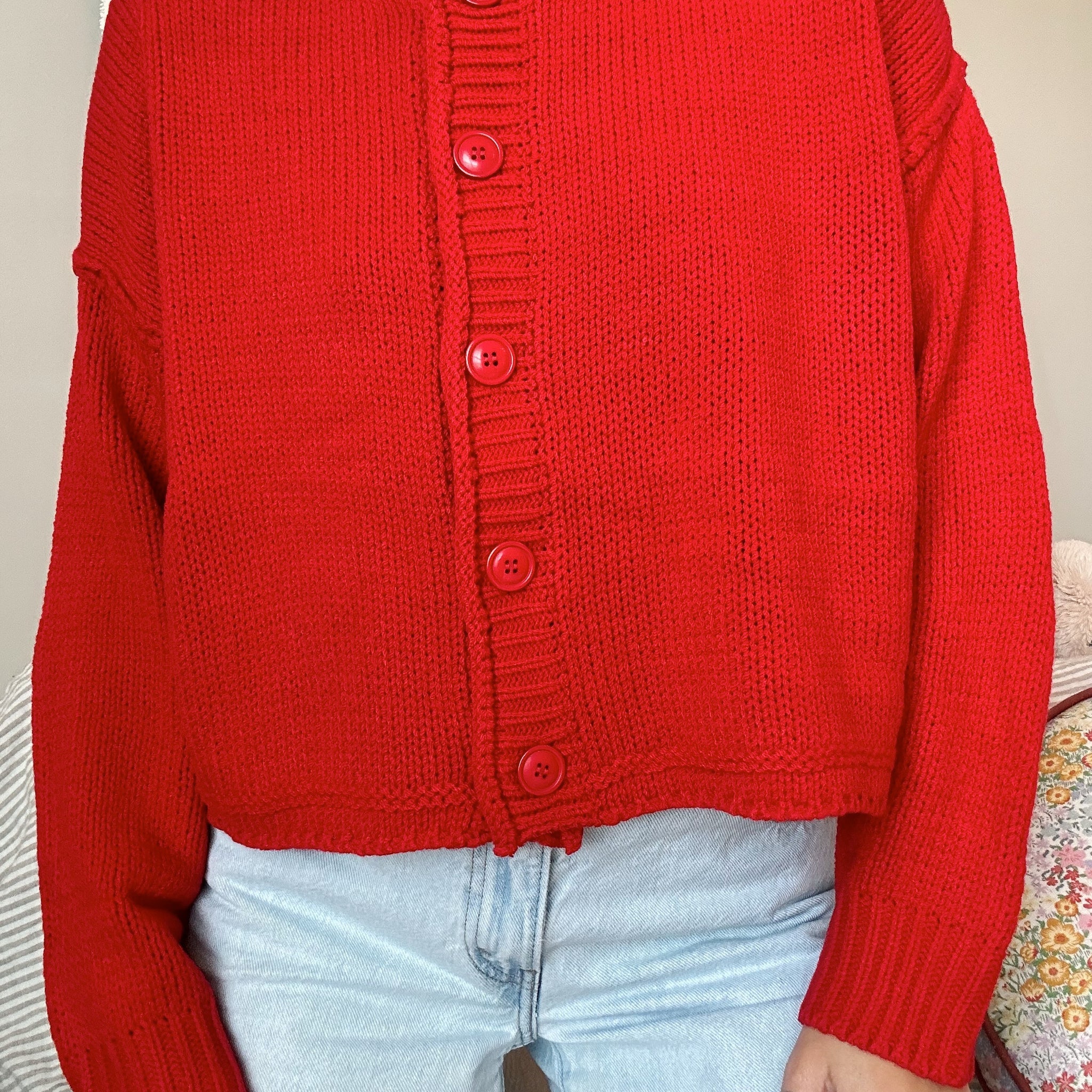 RED CARDIGAN