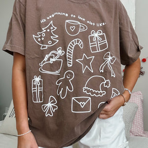 BROWN CHRISTMAS TEE