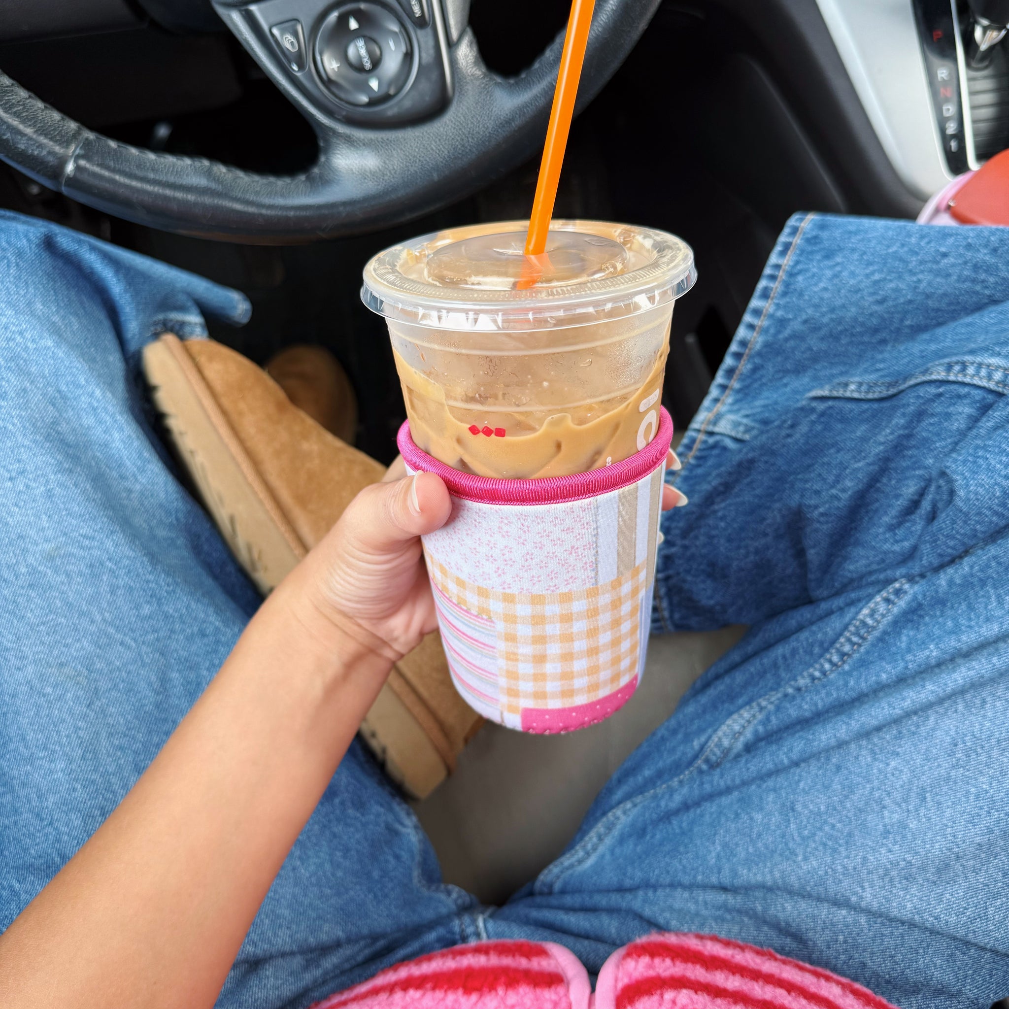 PATCHWORK COFFEE COOZIE