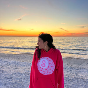 PINK 8BALL PATCHWORK HOODIE