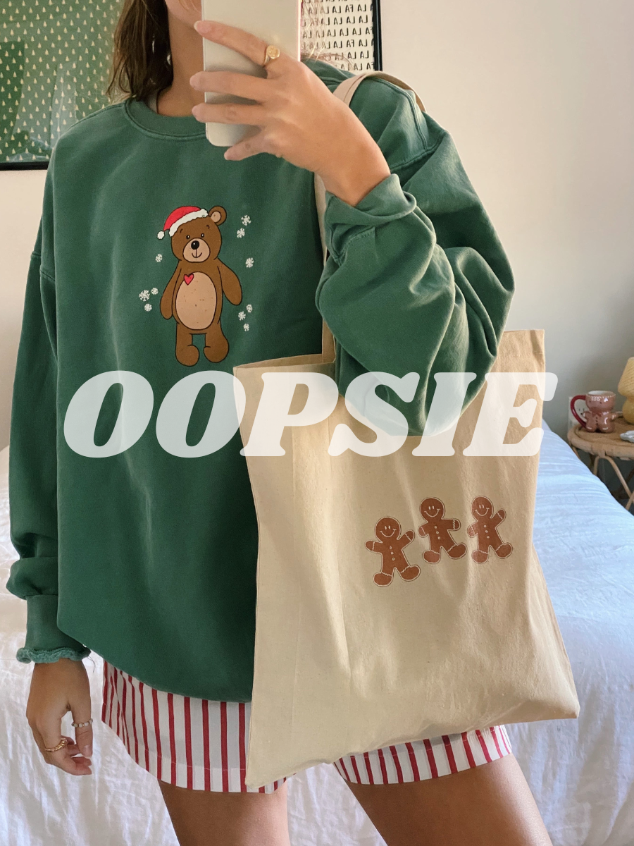 OOPSIE- GINGERBREAD MAN TOTE