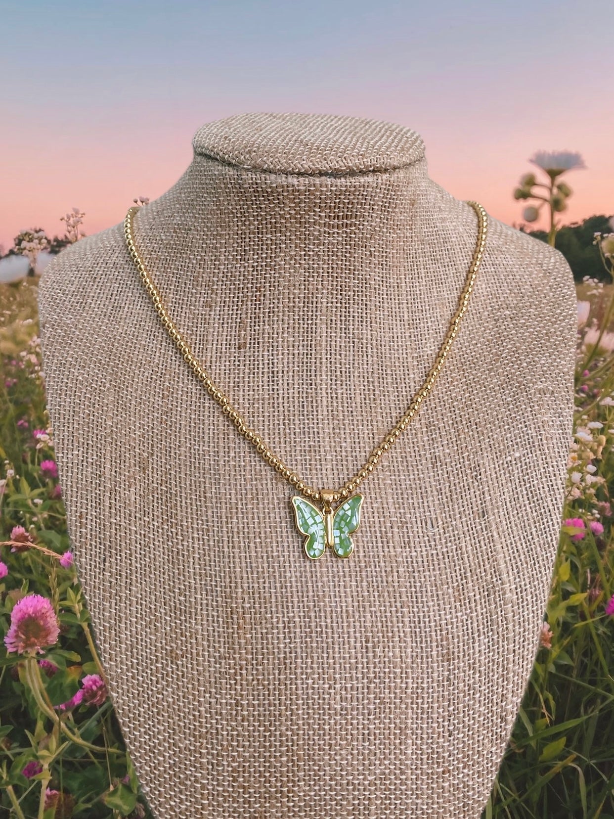 MOSAIC BUTTERFLY NECKLACE