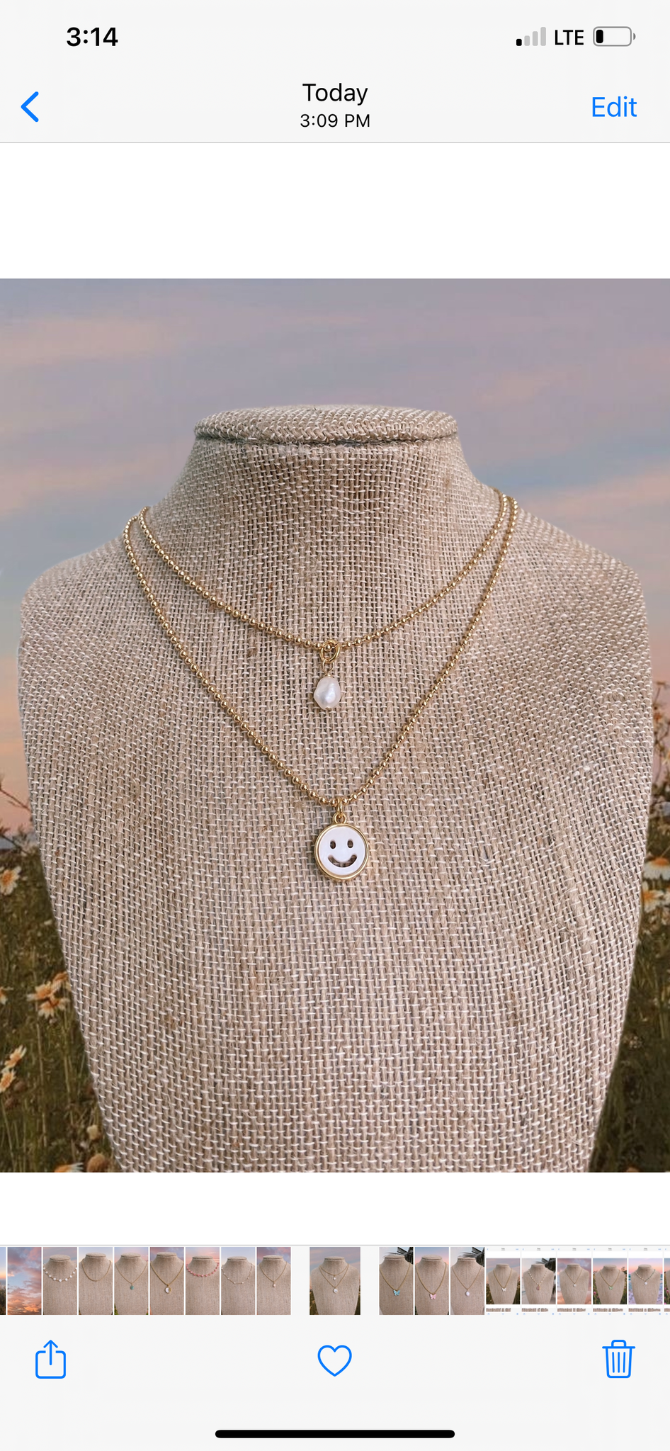 PEARL SMILEY NECKLACE :)