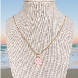 COLORED SMILEY NECKLACE