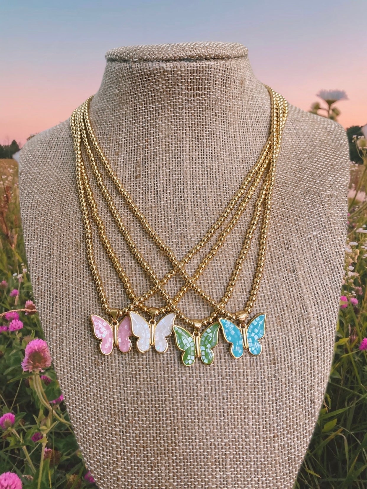 MOSAIC BUTTERFLY NECKLACE