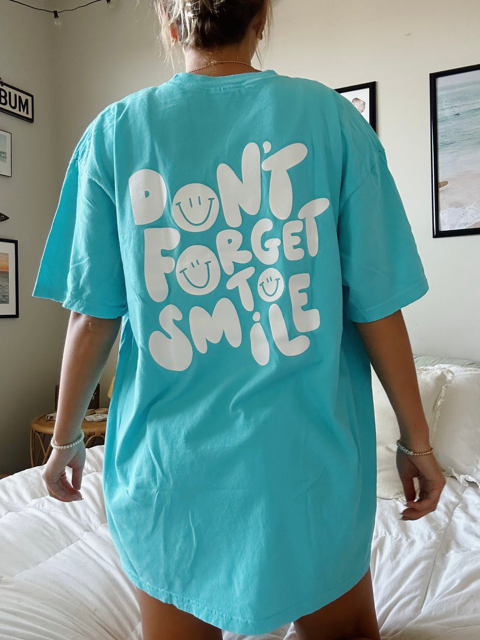 BLUE DON'T TO SMILE TEE Olive Lynn